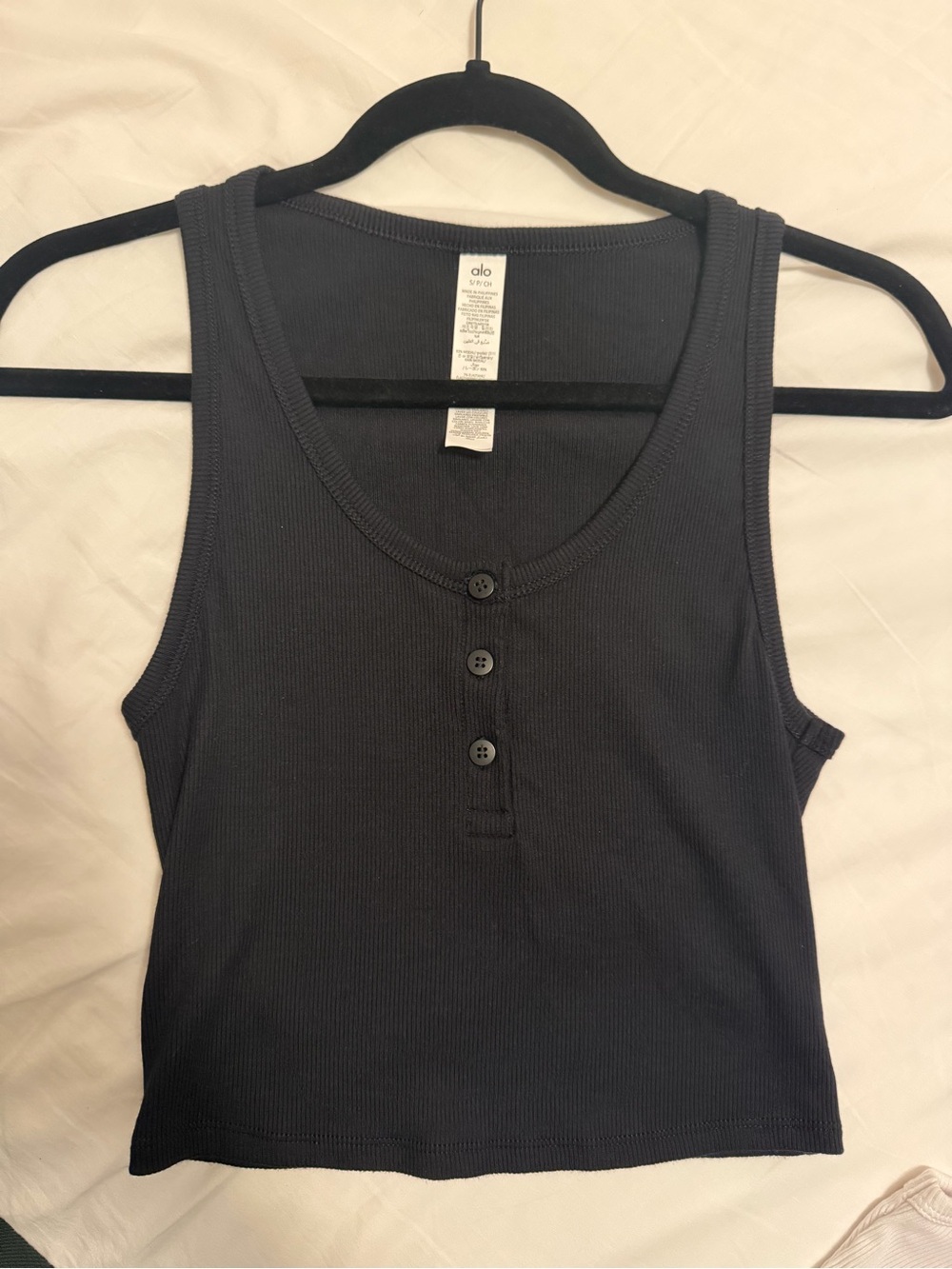 ALO Yoga Ribbed Modal Henley Tank